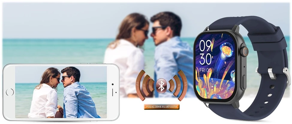 Išmanusis laikrodis UNISEX GRAVITY GT15-4 - ROZMOWY BLUETOOTH, DODATKOWY PASEK (sg029d)