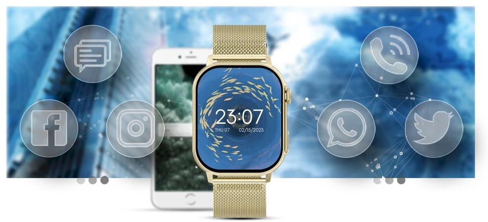 Išmanusis laikrodis UNISEX GRAVITY GT15-7 - BLUETOOTH CONNECTIONS, ADDITIONAL PASSAGE (sg029g)