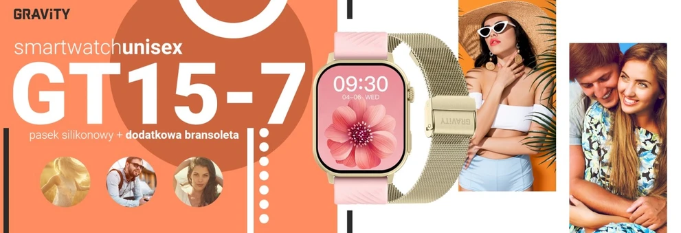 Išmanusis laikrodis UNISEX GRAVITY GT15-7 - BLUETOOTH CONNECTIONS, ADDITIONAL PASSAGE (sg029g)