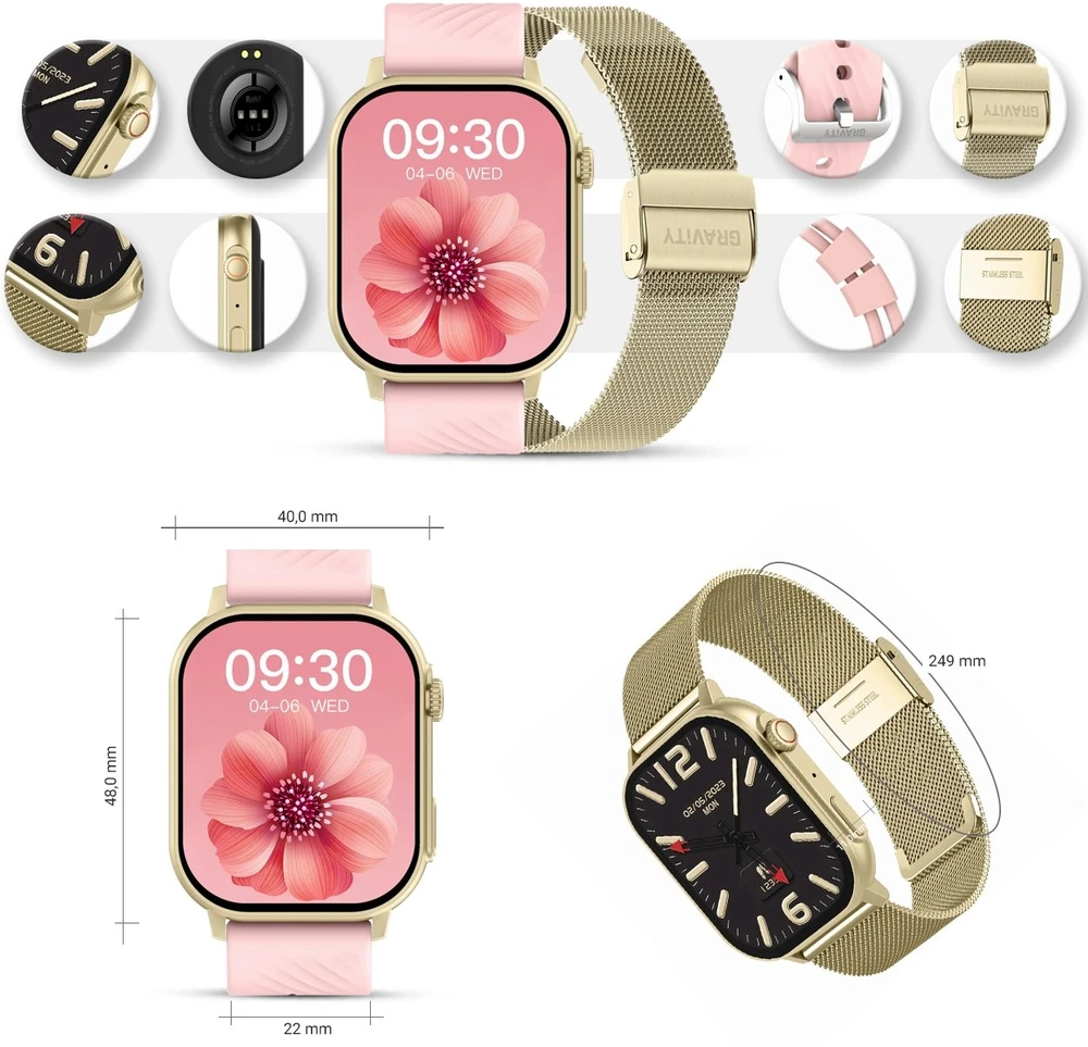 Išmanusis laikrodis UNISEX GRAVITY GT15-7 - BLUETOOTH CONNECTIONS, ADDITIONAL PASSAGE (sg029g)