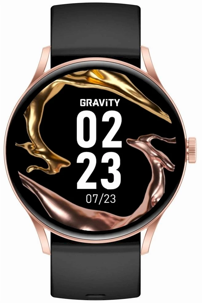 Išmanusis laikrodis UNISEX GRAVITY GT2-2 PRO - AMOLED, WŁASNE TARCZE (sg040b)