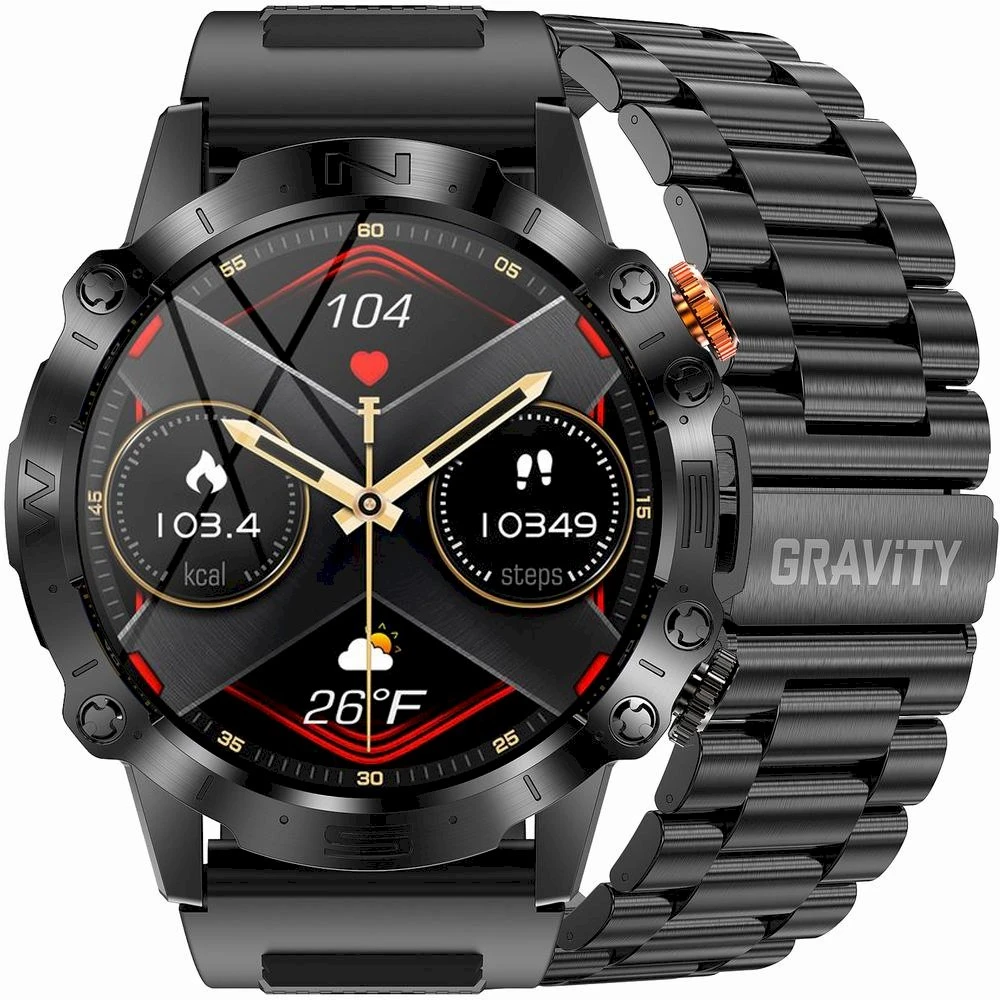 GRAVITY GT20-1 MEN'S Išmanusis laikrodis - AMOLED, ADDITIONAL BELT (sg024a)