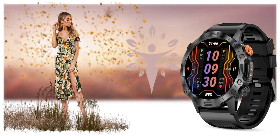 GRAVITY GT20-1 MEN'S Išmanusis laikrodis - AMOLED, ADDITIONAL BELT (sg024a)