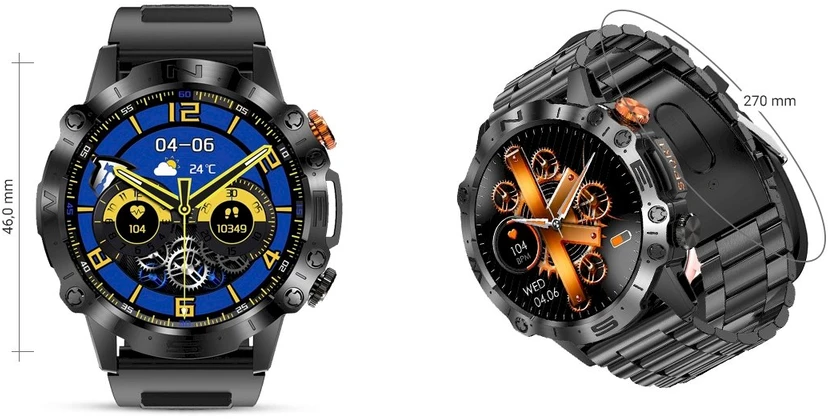 GRAVITY GT20-1 MEN'S Išmanusis laikrodis - AMOLED, ADDITIONAL BELT (sg024a)