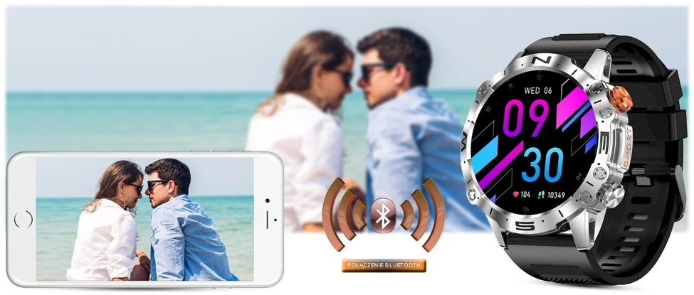 Išmanusis laikrodis MĘSKI GRAVITY GT20-2 - AMOLED, DODATKOWY PASEK (sg024b)