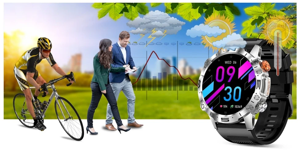Išmanusis laikrodis MĘSKI GRAVITY GT20-2 - AMOLED, DODATKOWY PASEK (sg024b)
