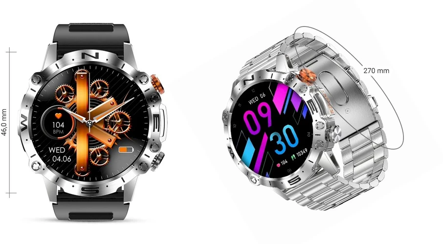 Išmanusis laikrodis MĘSKI GRAVITY GT20-2 - AMOLED, DODATKOWY PASEK (sg024b)