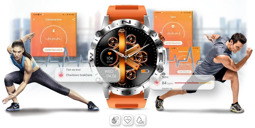 GRAVITY GT20-4 MEN'S Išmanusis laikrodis - AMOLED, ADDITIONAL BELT (sg024d)
