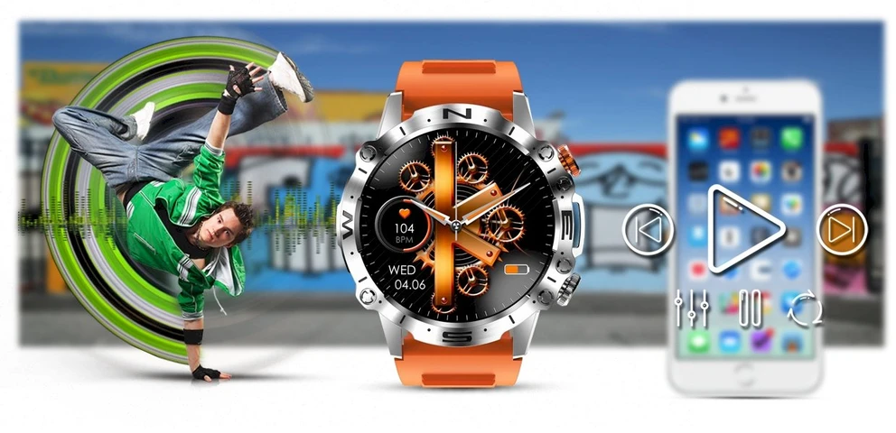 GRAVITY GT20-4 MEN'S Išmanusis laikrodis - AMOLED, ADDITIONAL BELT (sg024d)