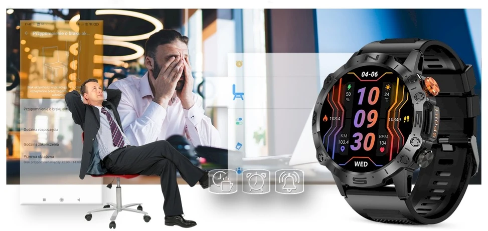 GRAVITY GT20-5 MEN S Išmanusis laikrodis - AMOLED, ADDITIONAL BELT (sg024e)