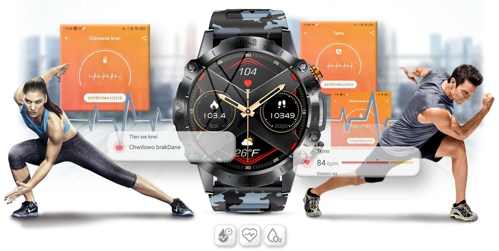 GRAVITY GT20-5 MEN S Išmanusis laikrodis - AMOLED, ADDITIONAL BELT (sg024e)