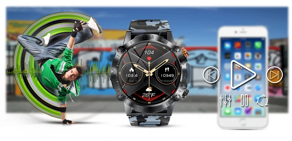 GRAVITY GT20-5 MEN S Išmanusis laikrodis - AMOLED, ADDITIONAL BELT (sg024e)
