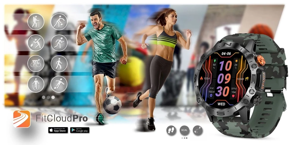 GRAVITY GT20-6 MEN'S Išmanusis laikrodis - AMOLED, ADDITIONAL BELT (sg024f)