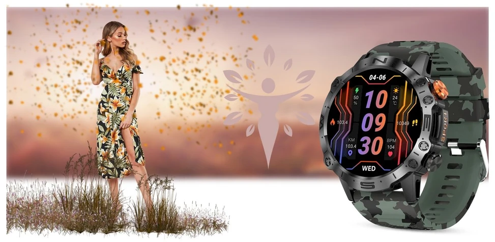 GRAVITY GT20-6 MEN'S Išmanusis laikrodis - AMOLED, ADDITIONAL BELT (sg024f)
