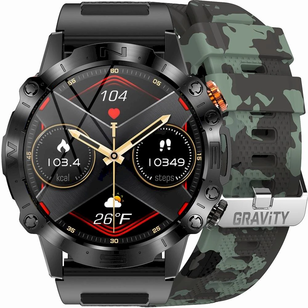 GRAVITY GT20-6 MEN'S Išmanusis laikrodis - AMOLED, ADDITIONAL BELT (sg024f)