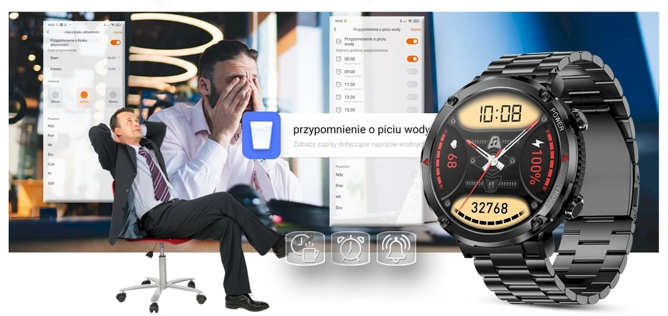 GRAVITY GT21-1 VYRIŠKAS Išmanusis laikrodis - BLUETOOTH CALL, PAPILDOMAS DIRŽAS (sg025a)