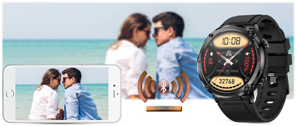 GRAVITY GT21-1 VYRIŠKAS Išmanusis laikrodis - BLUETOOTH CALL, PAPILDOMAS DIRŽAS (sg025a)