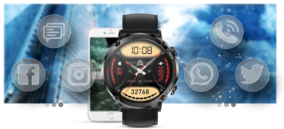 Išmanusis laikrodis MĘSKI GRAVITY GT21-3 - BLUETOOTH CALL, DODATKOWY PASEK (sg025c)
