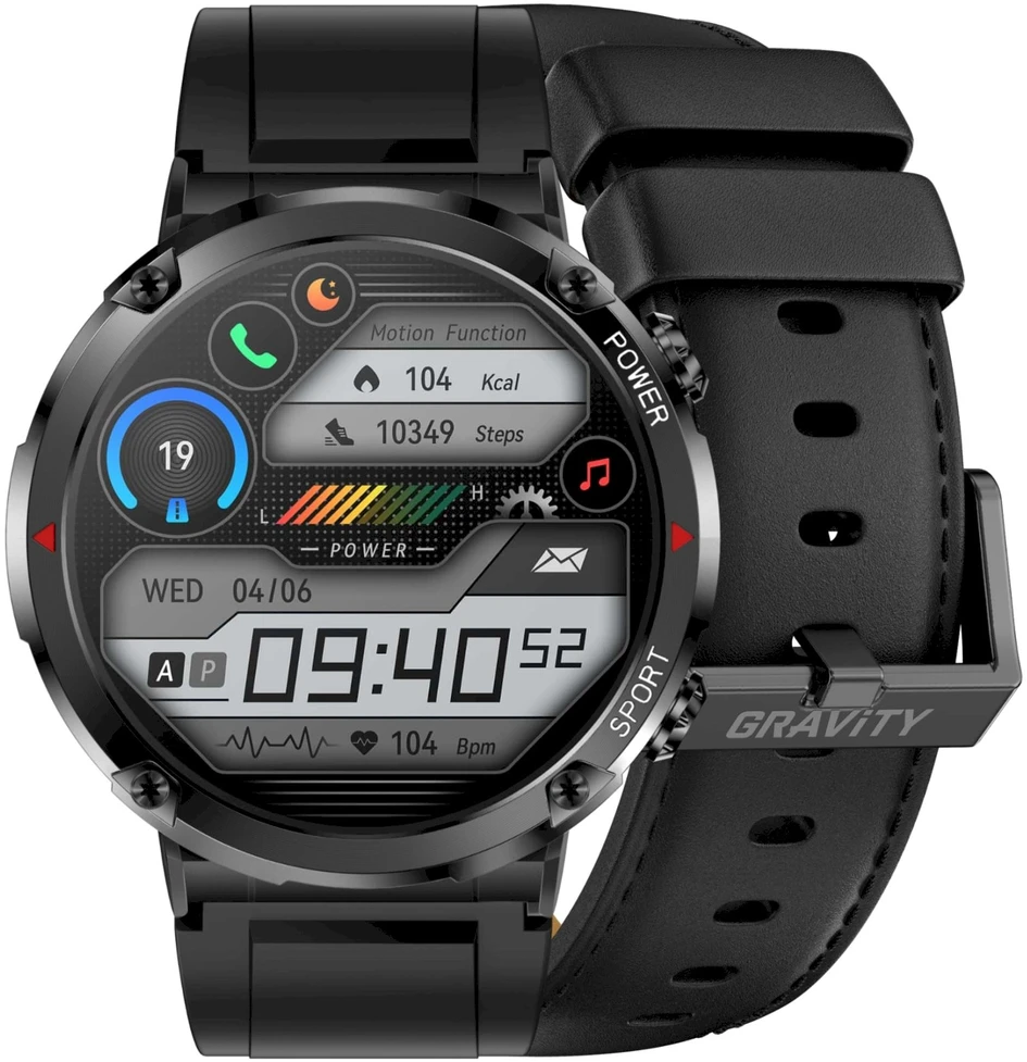 Išmanusis laikrodis MĘSKI GRAVITY GT21-3 - BLUETOOTH CALL, DODATKOWY PASEK (sg025c)