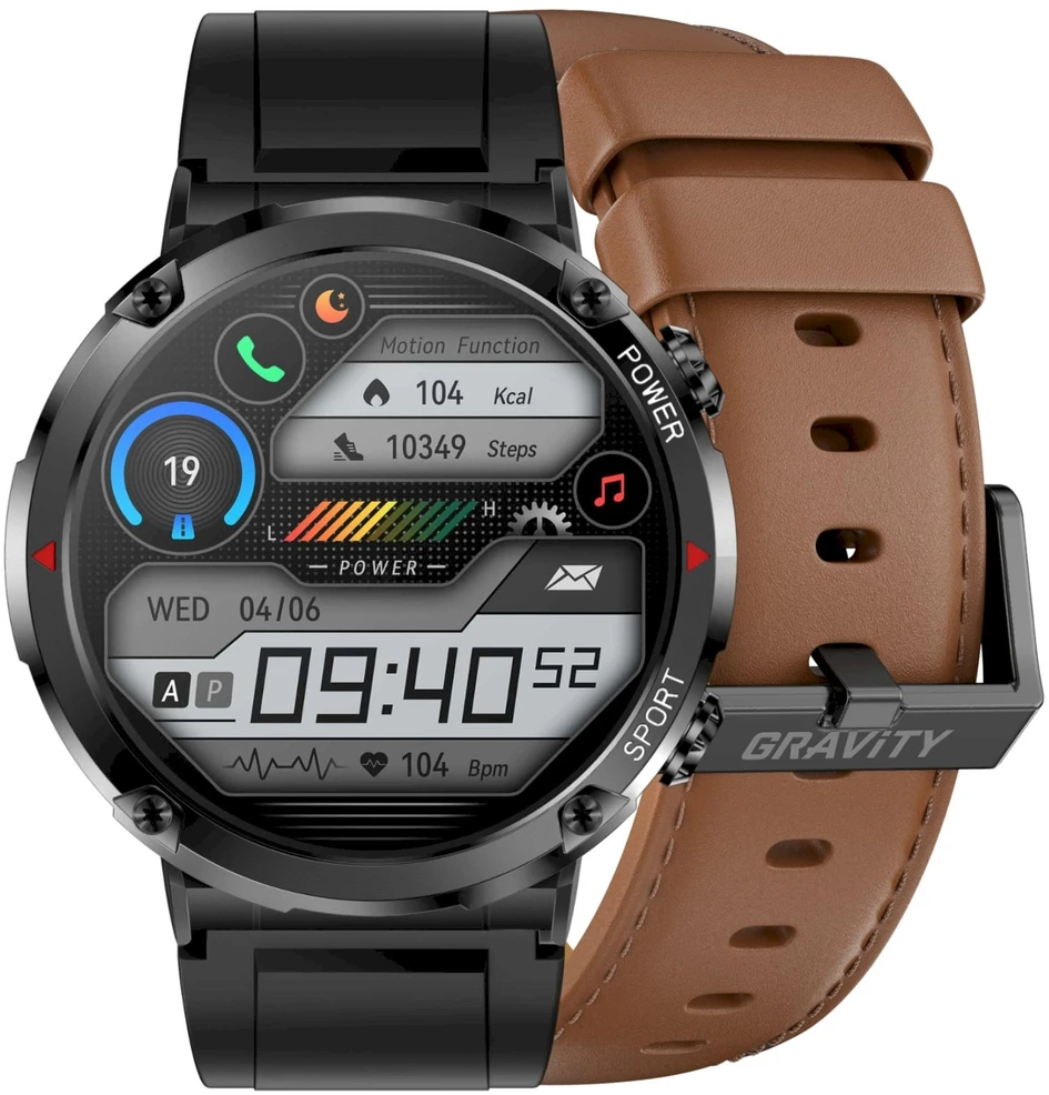 GRAVITY GT21-4 MEN S Išmanusis laikrodis - BLUETOOTH CALL, ADJUSTABLE BELT (sg025d)