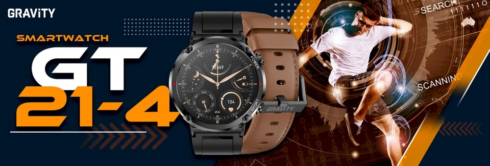 GRAVITY GT21-4 MEN S Išmanusis laikrodis - BLUETOOTH CALL, ADJUSTABLE BELT (sg025d)