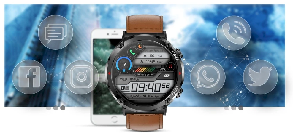 GRAVITY GT21-4 MEN S Išmanusis laikrodis - BLUETOOTH CALL, ADJUSTABLE BELT (sg025d)