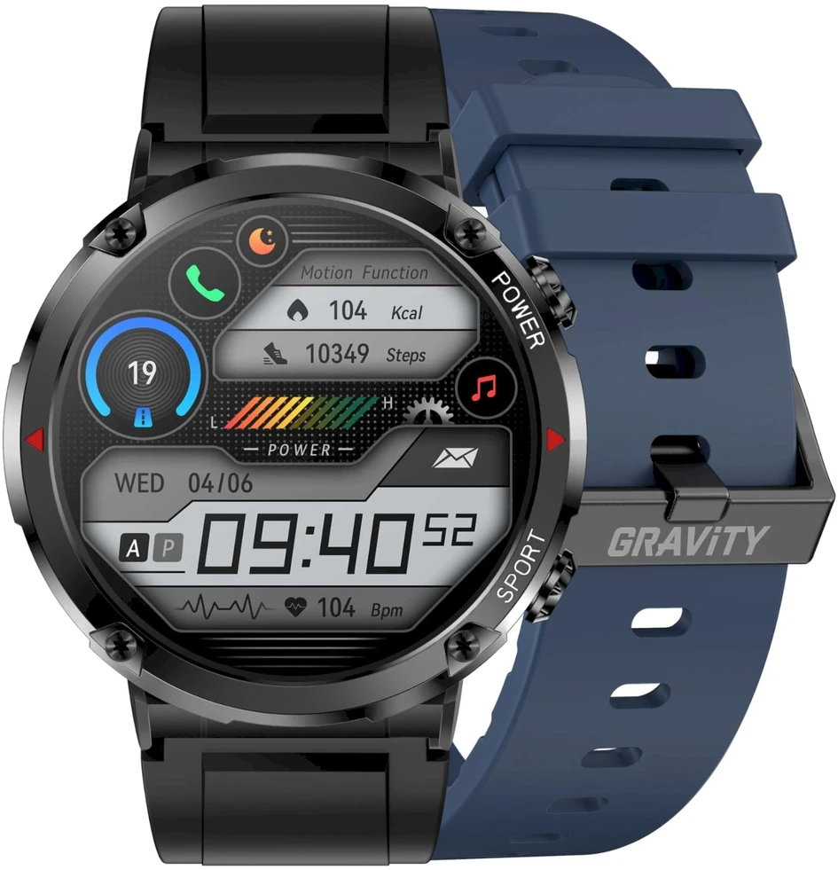 Išmanusis laikrodis MĘSKI GRAVITY GT21-5 - BLUETOOTH CALL, DODATKOWY PASEK (sg025e)