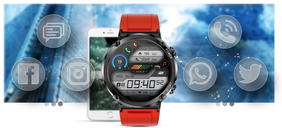 Išmanusis laikrodis MĘSKI GRAVITY GT21-6 - BLUETOOTH CALL, DODATKOWY PASEK (sg025f)