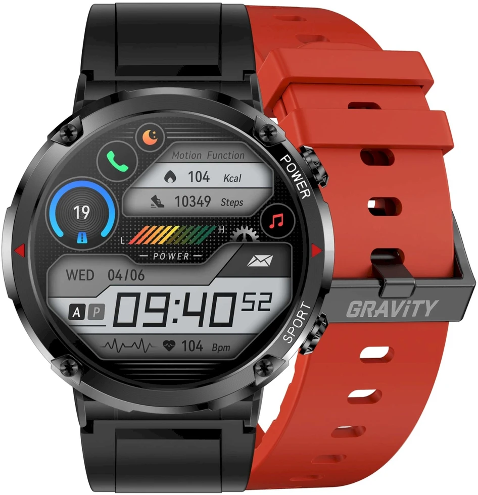 Išmanusis laikrodis MĘSKI GRAVITY GT21-6 - BLUETOOTH CALL, DODATKOWY PASEK (sg025f)