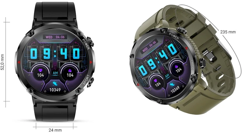 Išmanusis laikrodis MĘSKI GRAVITY GT21-7 - BLUETOOTH CALL, DODATKOWY PASEK (sg025g)
