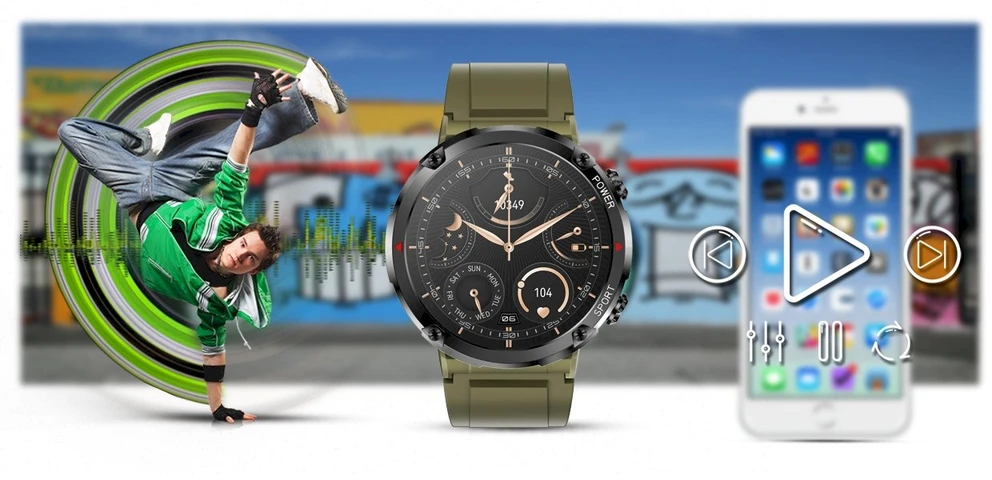 Išmanusis laikrodis MĘSKI GRAVITY GT21-7 - BLUETOOTH CALL, DODATKOWY PASEK (sg025g)
