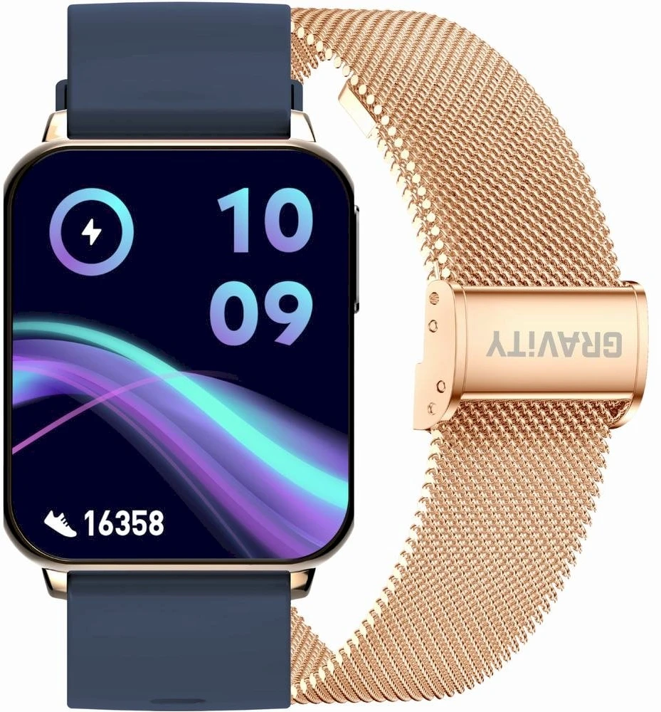 Išmanusis laikrodis UNISEX GRAVITY GT17-2 - AMOLED, DODATKOWY PASEK (sg038b)