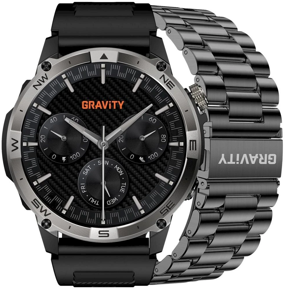 Išmanusis laikrodis MĘSKI GRAVITY GT46-1 - AMOLED, DODATKOWA BRANSOLETA(sg055a)