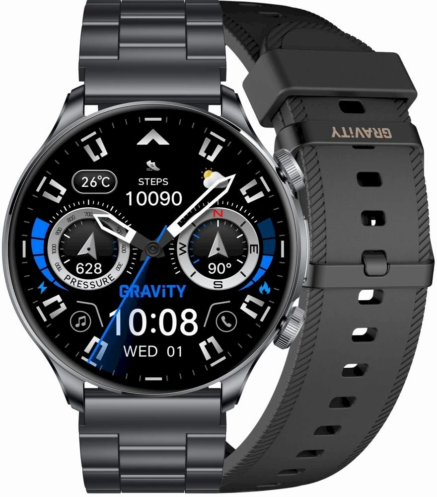 Išmanusis laikrodis MĘSKI GRAVITY GT35-2- AMOLED, DODATKOWY PASEK (sg049b)