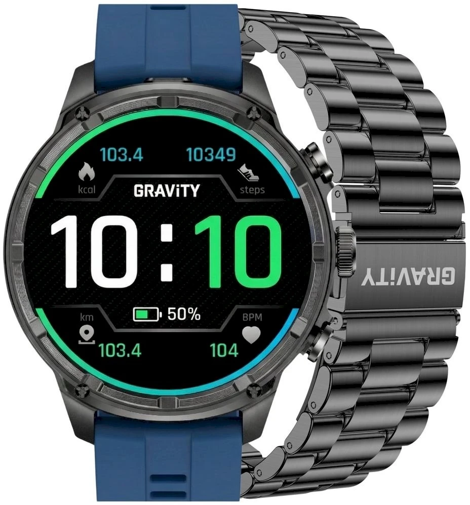 Išmanusis laikrodis MĘSKI GRAVITY GT41-2 - BLUETOOTH CALL, DODATKOWA BRANSOLETA (sg053b)