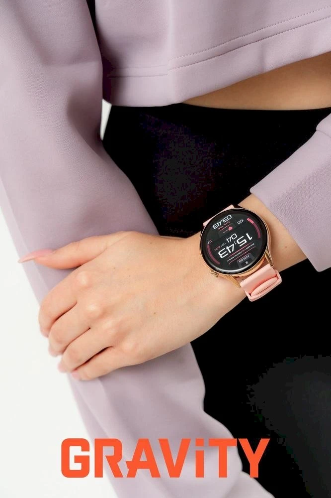 Išmanusis laikrodis DAMSKI GRAVITY GT11-5 - AMOLED, DODATKOWY PASEK (sg044e)