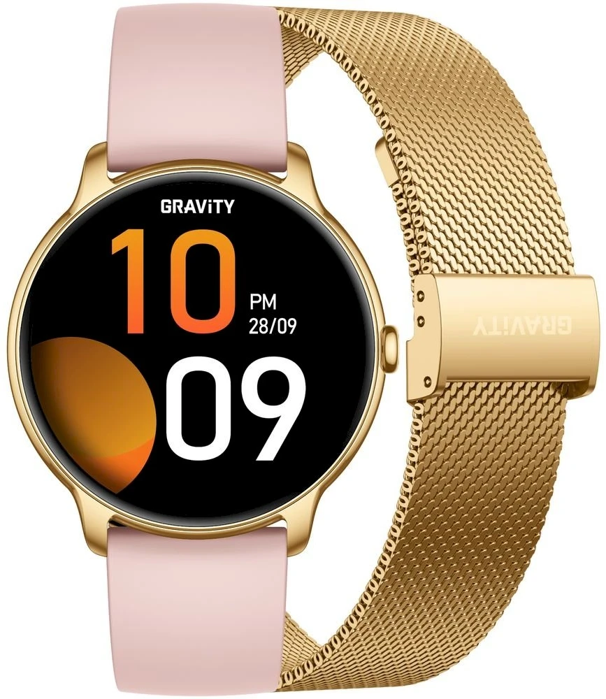 Išmanusis laikrodis DAMSKI GRAVITY GT31-1 - AMOLED, DODATKOWY PASEK (sg052a)
