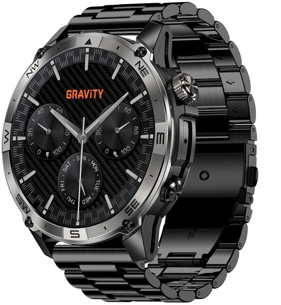 Išmanusis laikrodis MĘSKI GRAVITY GT46-4 - AMOLED, DODATKOWA BRANSOLETA (sg055d)