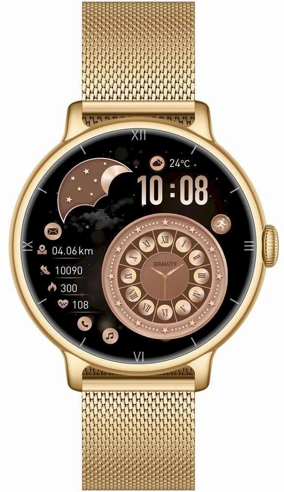 Išmanusis laikrodis DAMSKI GRAVITY GT33-1 - AMOLED, DODATKOWY PASEK (sg048a)