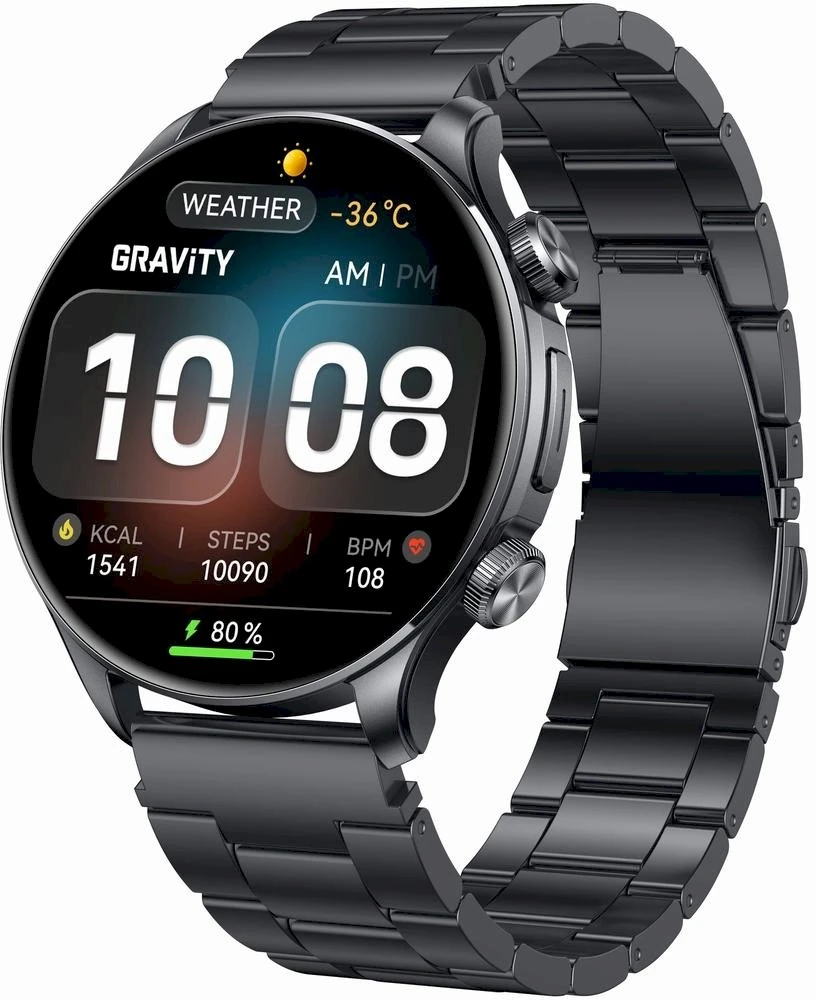 Išmanusis laikrodis MĘSKI GRAVITY GT35-2- AMOLED, DODATKOWY PASEK (sg049b)