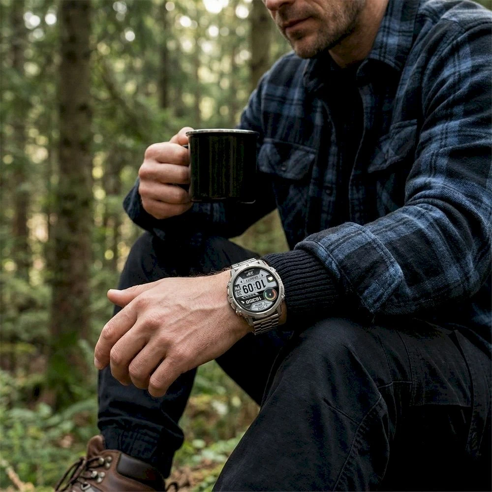 Išmanusis laikrodis MĘSKI GRAVITY GT42-4 - AMOLED, DODATKOWA BRANSOLETA (sg056d)