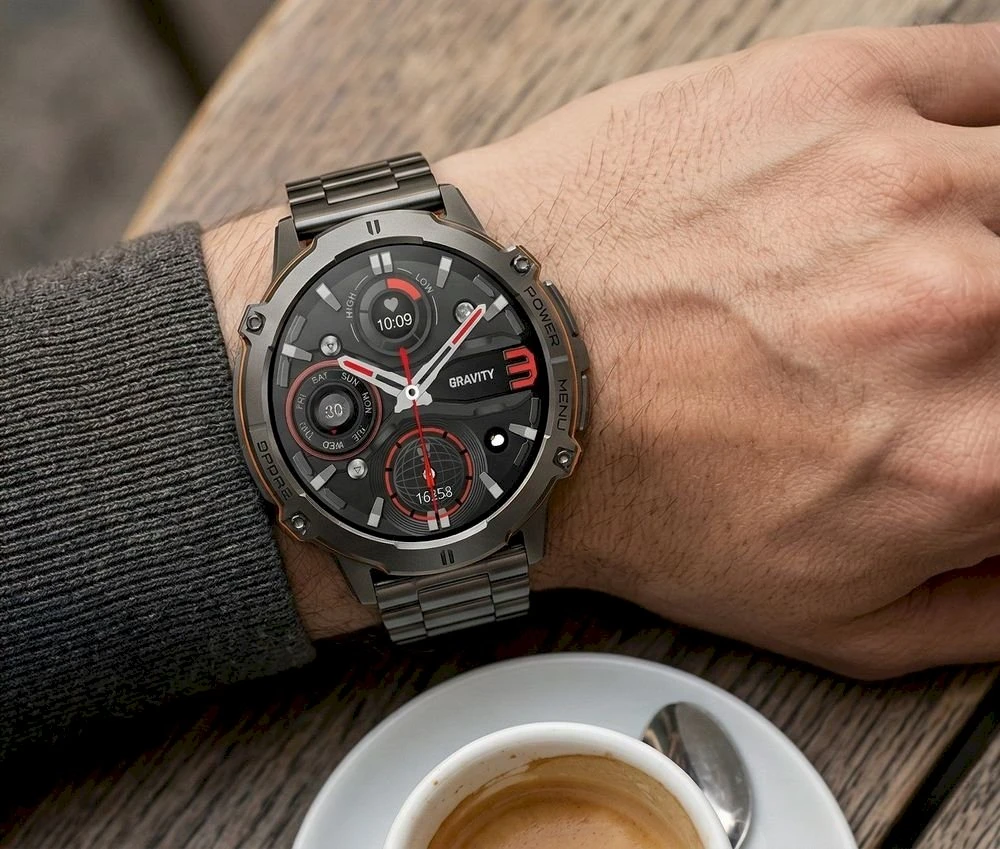 Išmanusis laikrodis MĘSKI GRAVITY GT42-2 - AMOLED, DODATKOWA BRANSOLETA (sg056b)