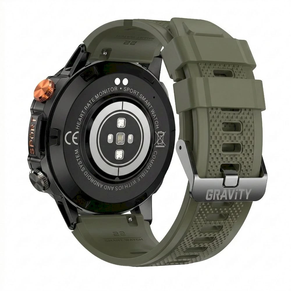 Išmanusis laikrodis MĘSKI GRAVITY GT20-7 - AMOLED, DODATKOWY PASEK (sg024g)
