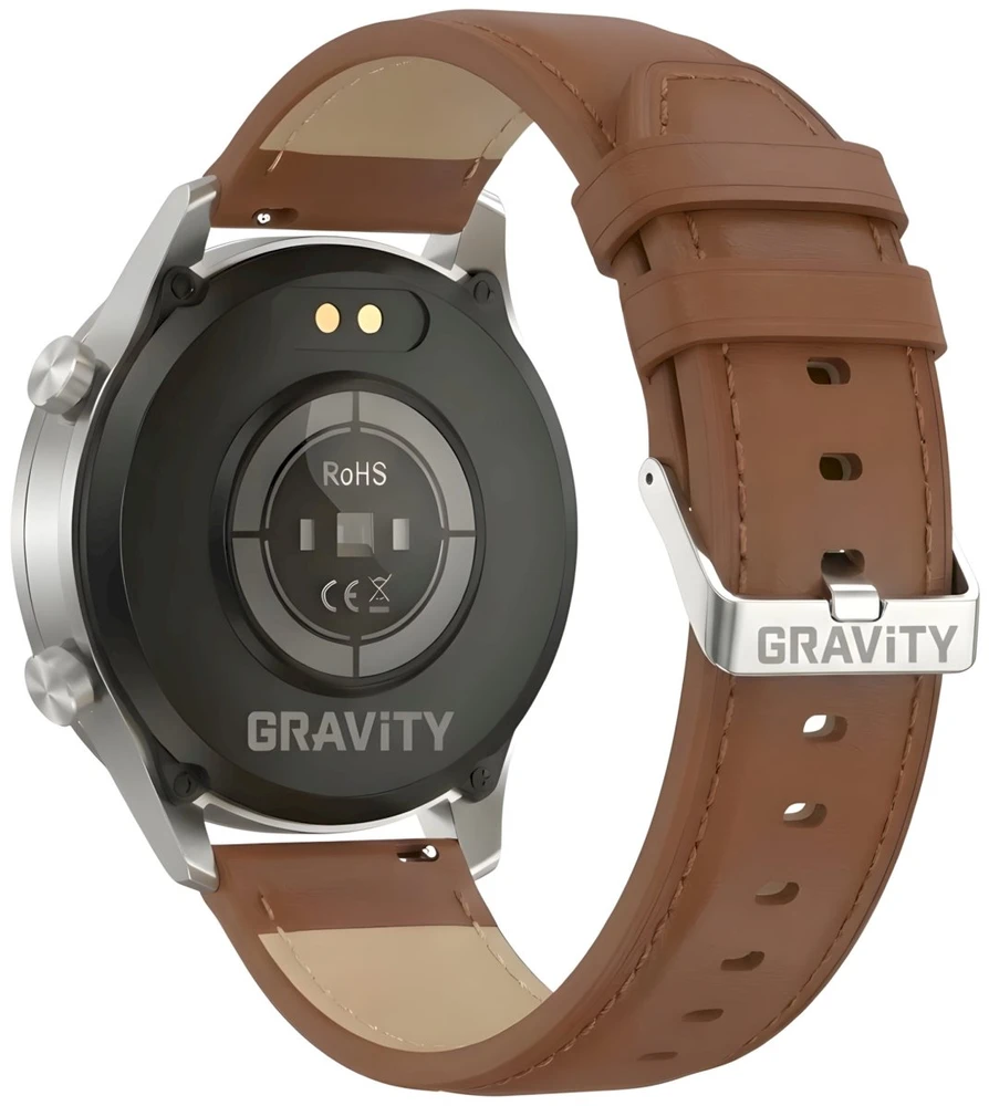 Išmanusis laikrodis Gravity Sidabrinis 2 dirželiai GT10-8
