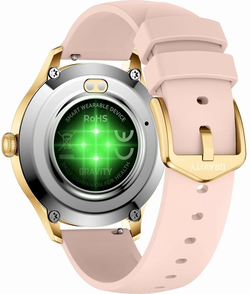 Išmanusis laikrodis DAMSKI GRAVITY GT25-1 PRO - AMOLED, DODATKOWY PASEK (sg039a)