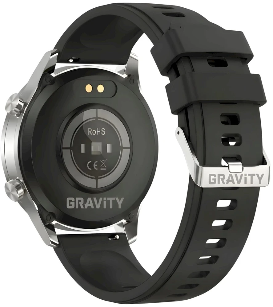 Išmanusis laikrodis Gravity Sidabrinis 2 dirželiai GT10-8