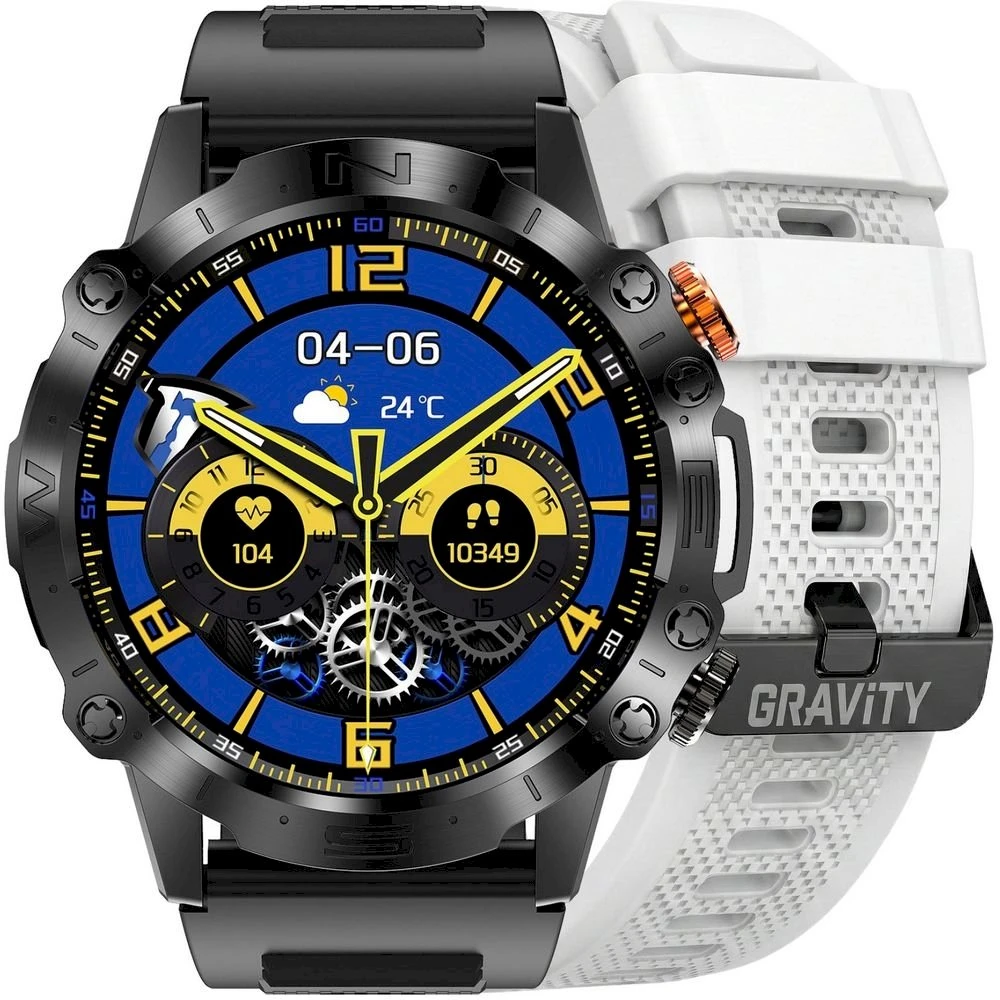 Išmanusis laikrodis MĘSKI GRAVITY GT20-8 - AMOLED, DODATKOWY PASEK (sg024g)