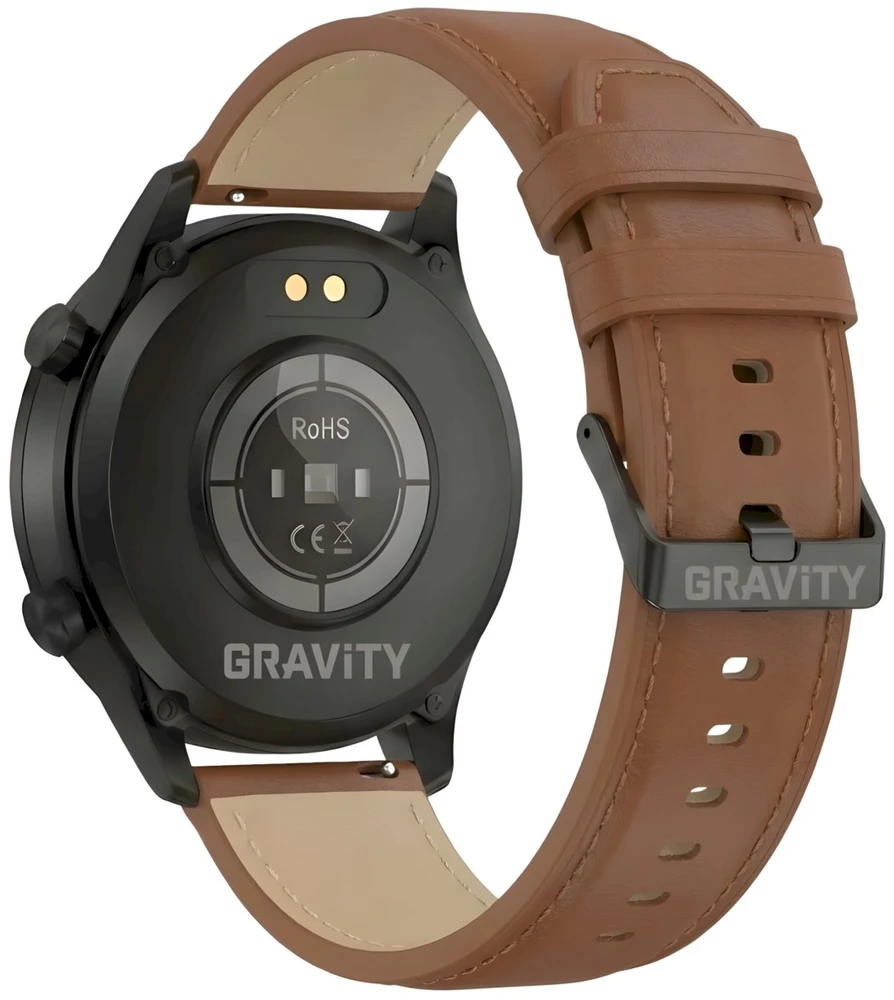 Išmanusis laikrodis Gravity Juodas su 2 dirželiais GT10-4
