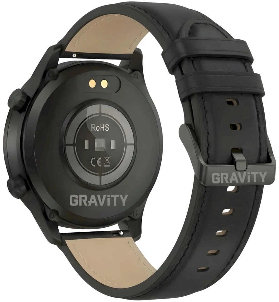 Išmanusis laikrodis Gravity Juodas su 2 dirželiais GT10-3