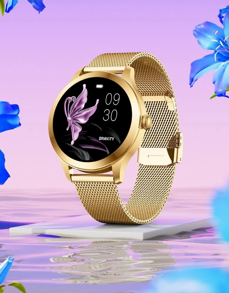 Išmanusis laikrodis DAMSKI GRAVITY GT25-1 PRO - AMOLED, DODATKOWY PASEK (sg039a)
